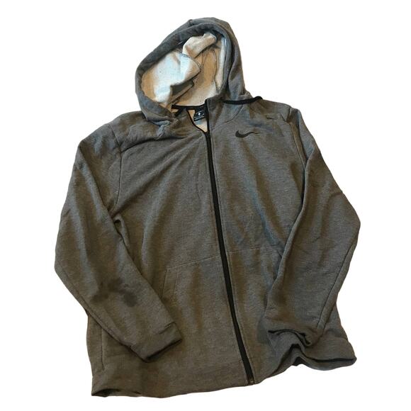 Nike Dri-Fit Gray Zip up Hoodie Men's XL - Picture 1 of 5